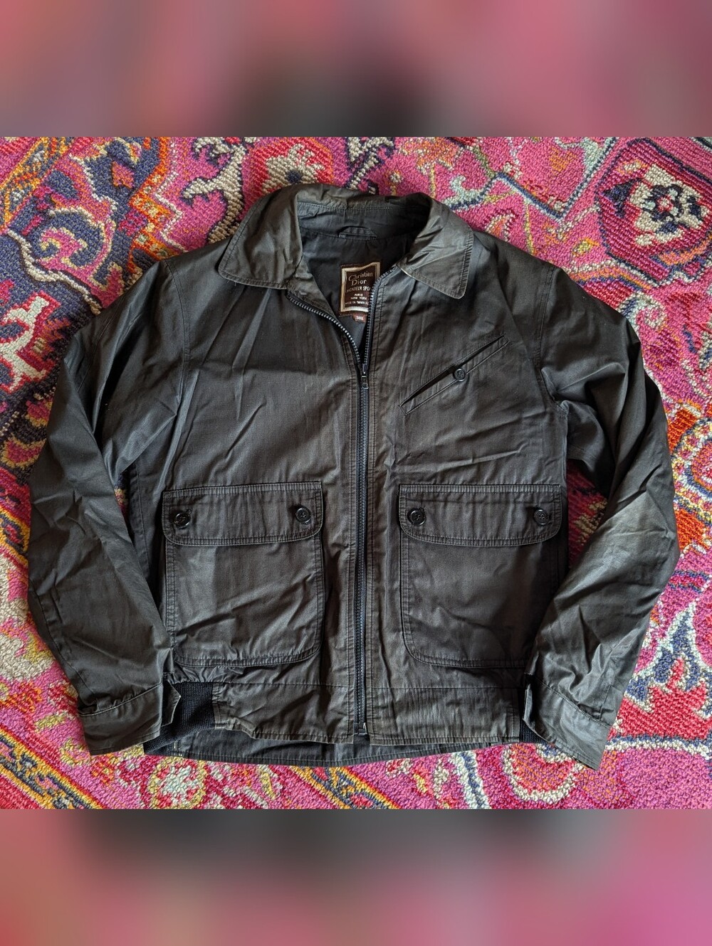 Vintage Christian Dior Monsieur Sport Utility Style Bomber Jacket Men's 38R